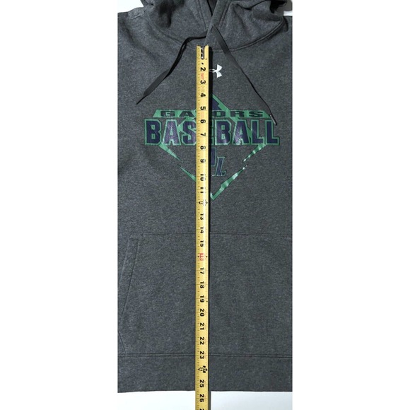 Under Armour Hustle Fleece Hoodie Mens Medium Gray Heathered Gators Baseball AL - Picture 7 of 7